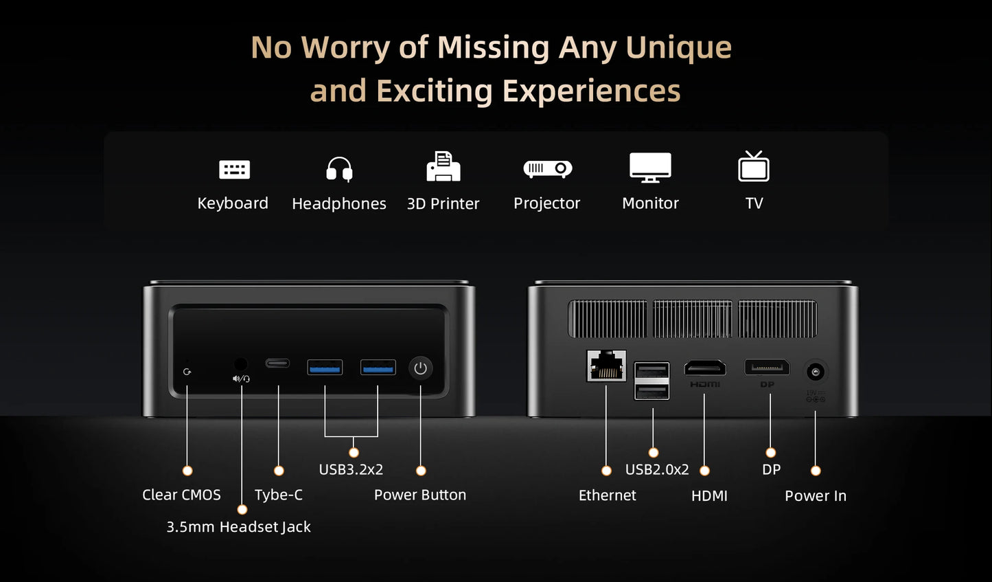 BMAX B5A Pro Mini PC | AMD Ryzen 7 5825U/5700U | Radeon Graphics | 16GB+512GB | Win11 Pro | 4K@60Hz | USB4 | Ultra-Slim