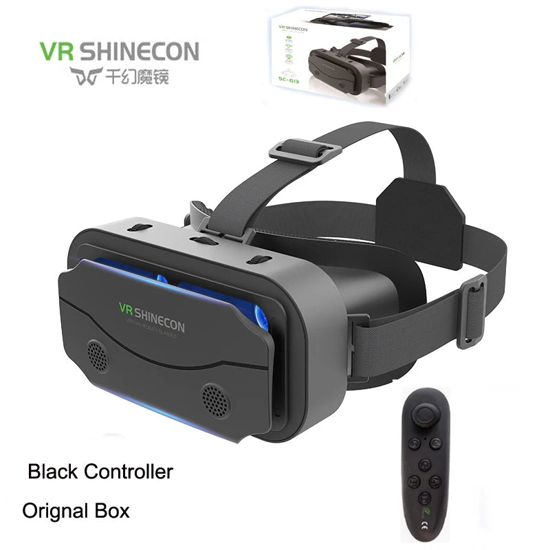 SHINECON 3D Helmet VR Glasses 3D Glasses Virtual Reality Glasses VR Headset For Google cardboard 5-7' Mobile with original box