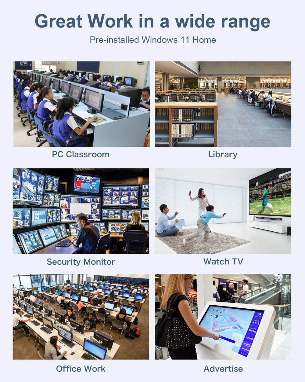 MLLSE Mini PC M2 Air Intel Gemini Lake N4000 Intel J3710 6GB RAM 128GB ROM Dual-Band WiFi Bluetooth USB Mini Computer