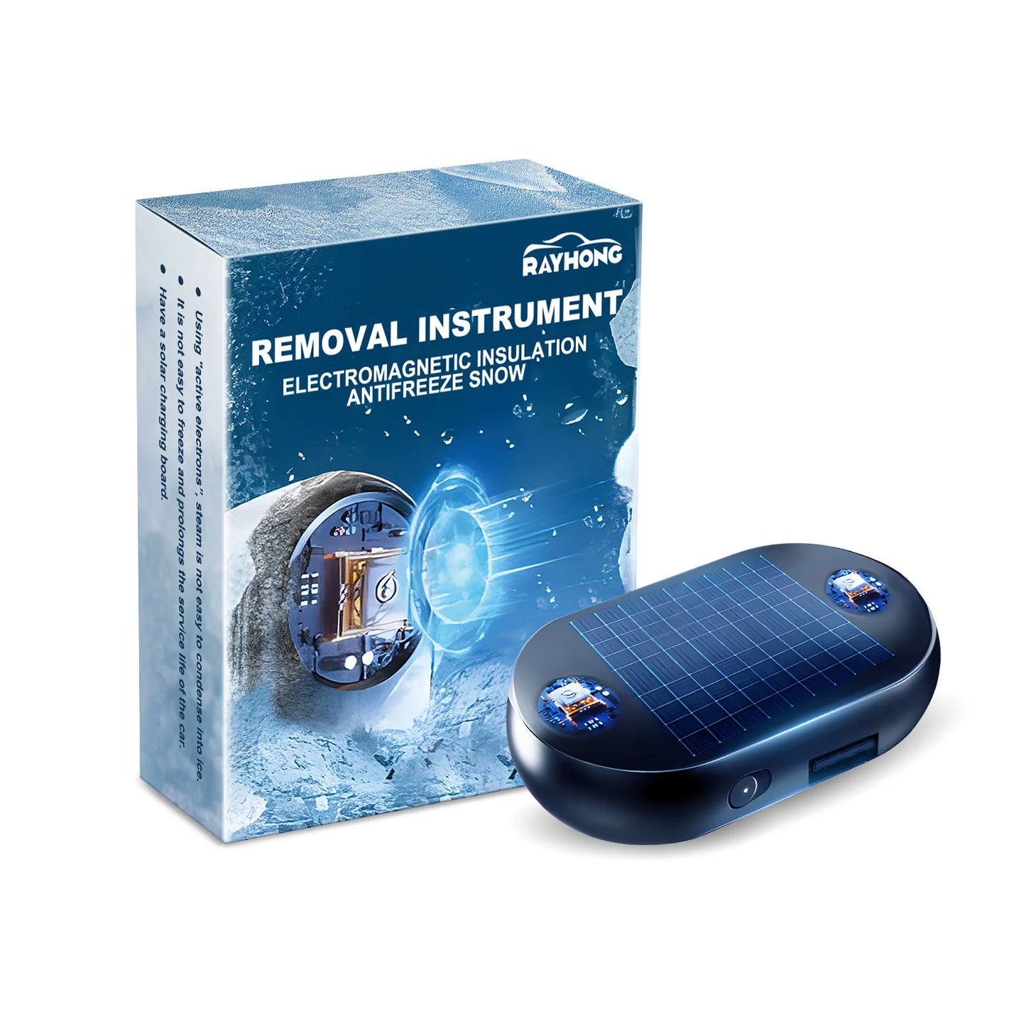 Electromagnetic Car Snow Removal Device Antifreeze Snow Removal Instrument Solar Car Snow Remover Defroster Windshield De Icer