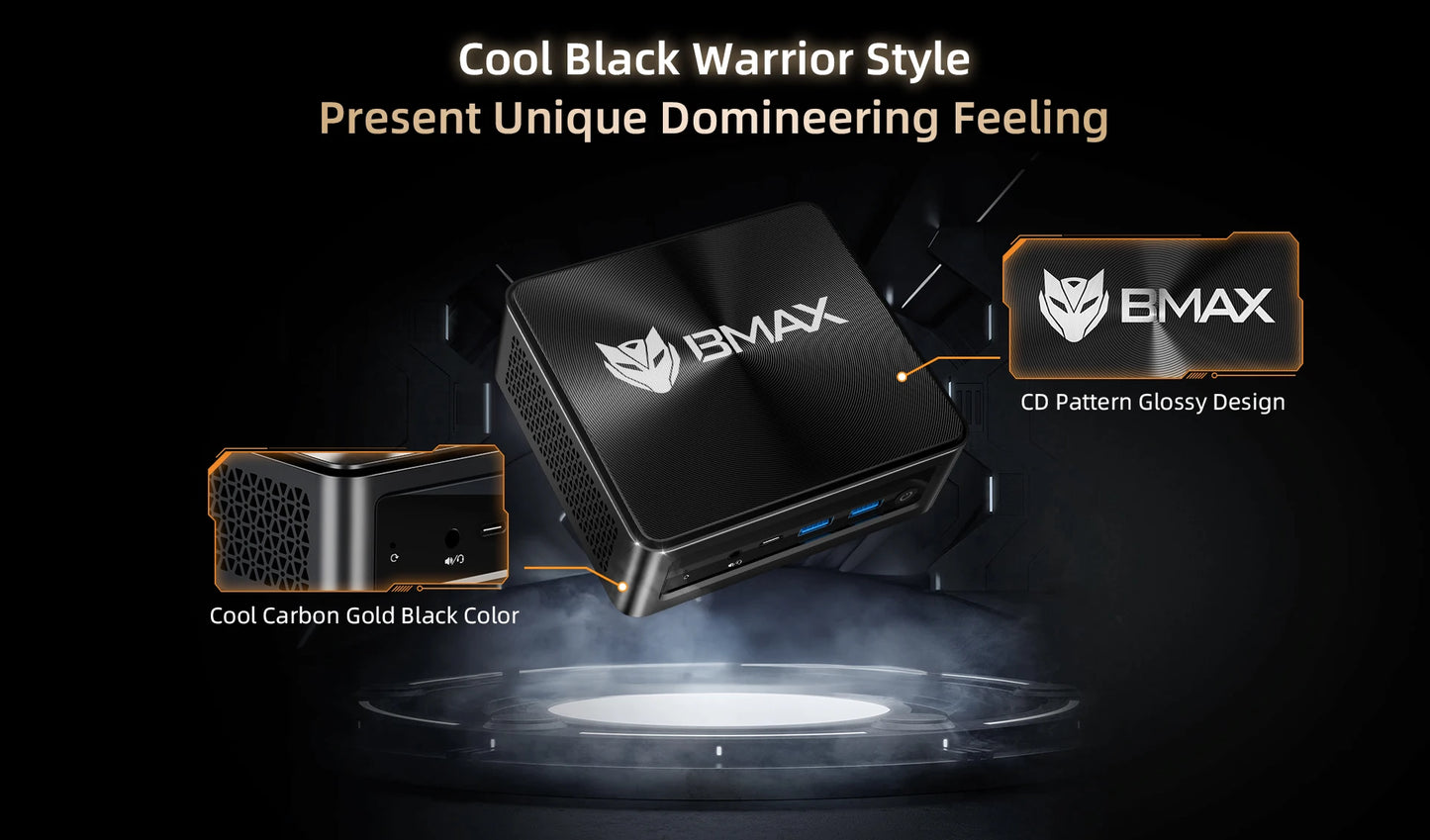 BMAX B5A Pro Mini PC | AMD Ryzen 7 5825U/5700U | Radeon Graphics | 16GB+512GB | Win11 Pro | 4K@60Hz | USB4 | Ultra-Slim