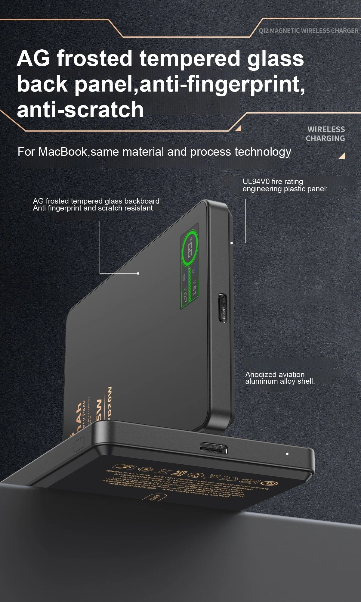 Magnetic Wireless Powerbank Qi 2.1 USB-C Fast Charging External Battery for iPhone 12-17 Pro Airpods Apple Watch Xiaomi 10000mAh