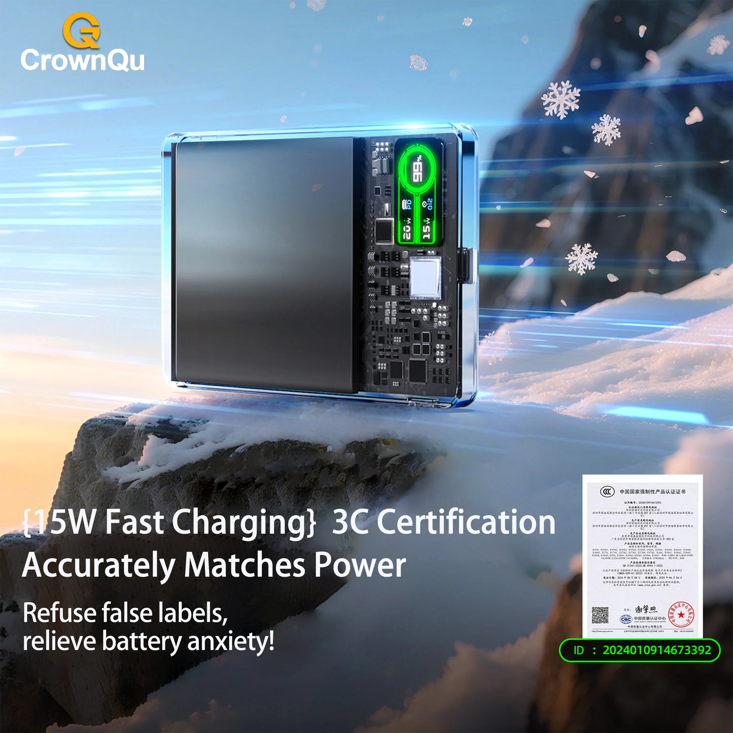 Magnetic Wireless Powerbank Qi 2.1 USB-C Fast Charging External Battery for iPhone 12-17 Pro Airpods Apple Watch Xiaomi 10000mAh