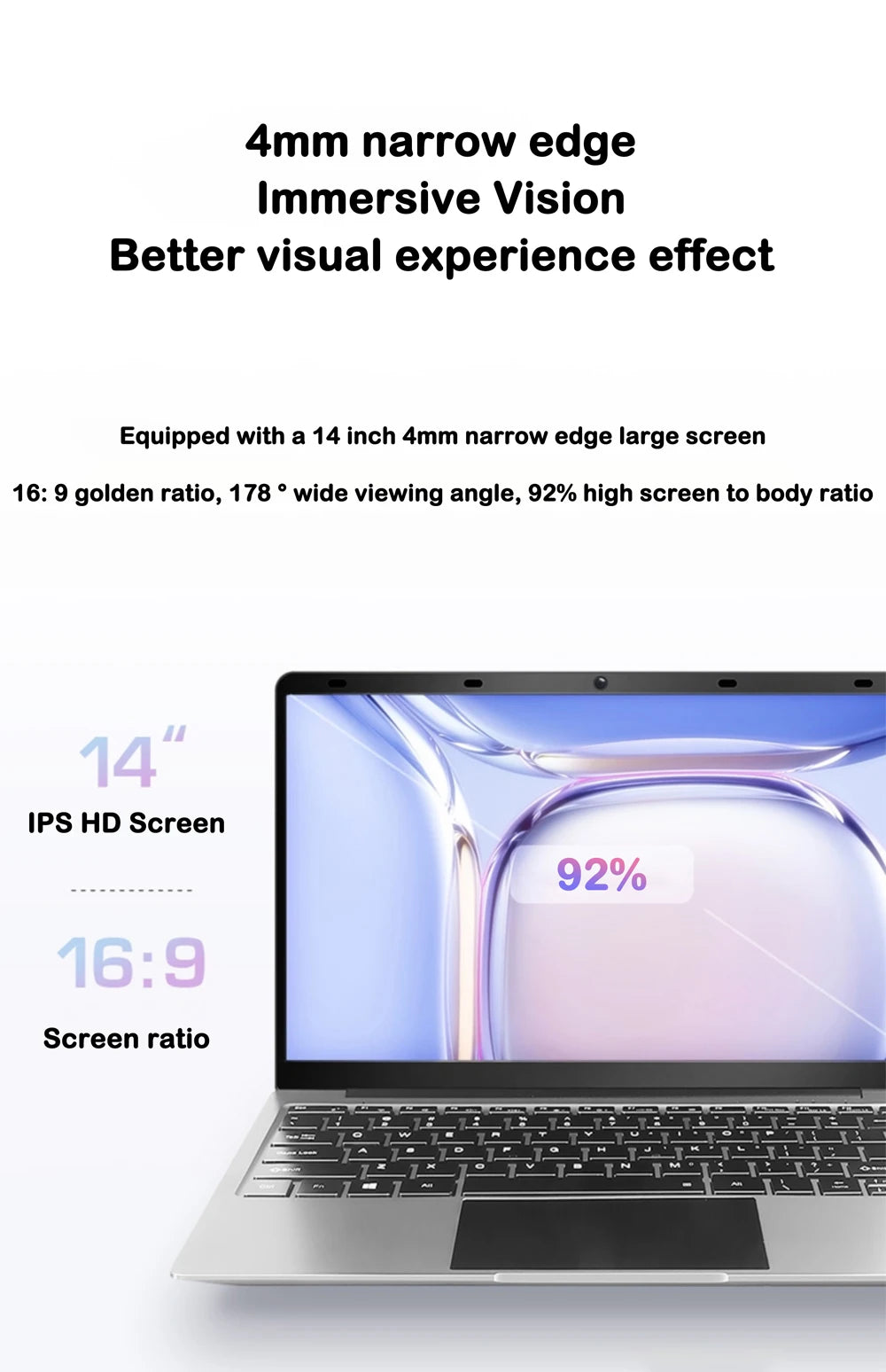 New 14.1" Laptop Intel Core i9-9900 32GB 2TB Gaming PC Ultra Slim Office Study Computer PC Windows 11 Pro  1920*1080 HD